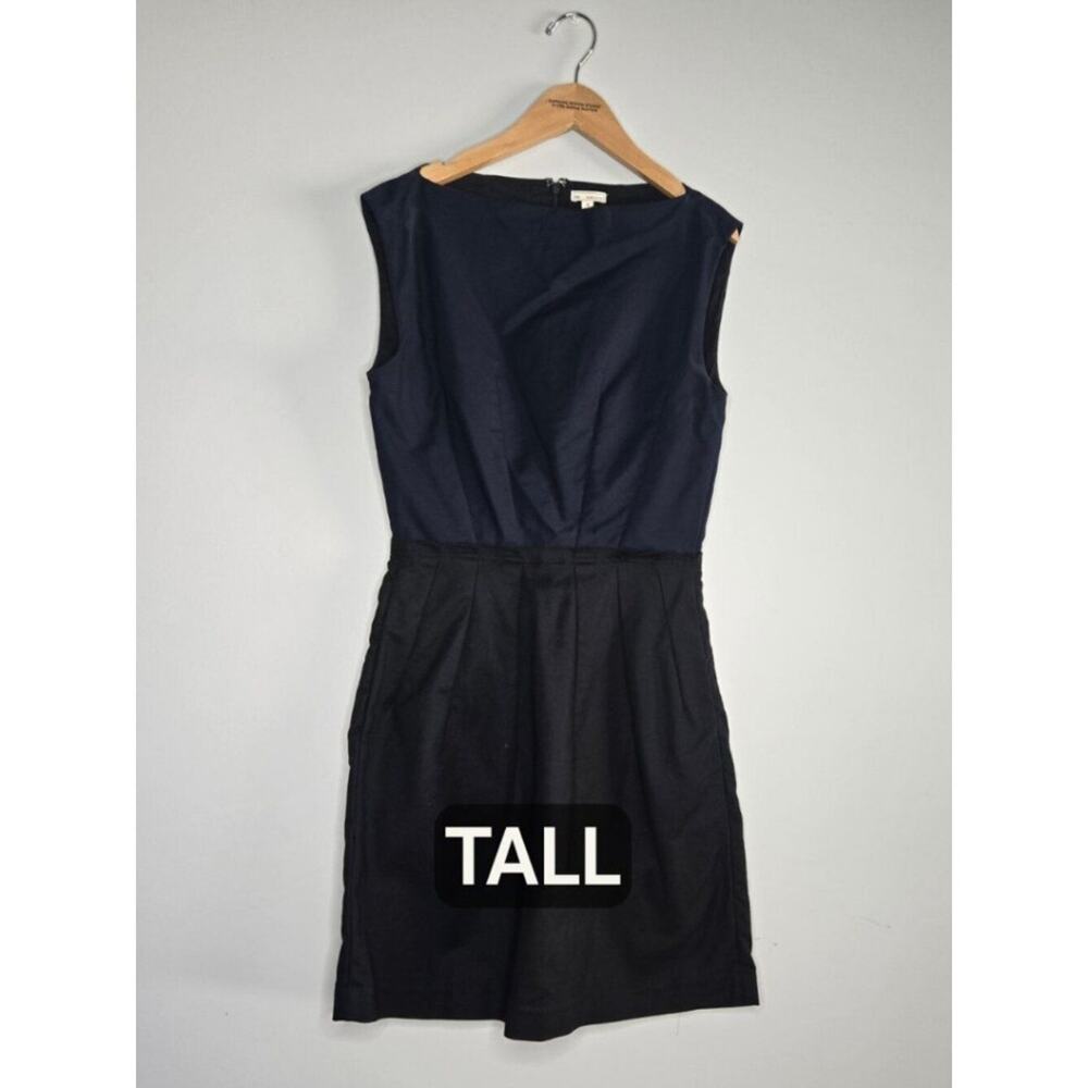 Gap Colorblock Dress Navy Black Tall 8